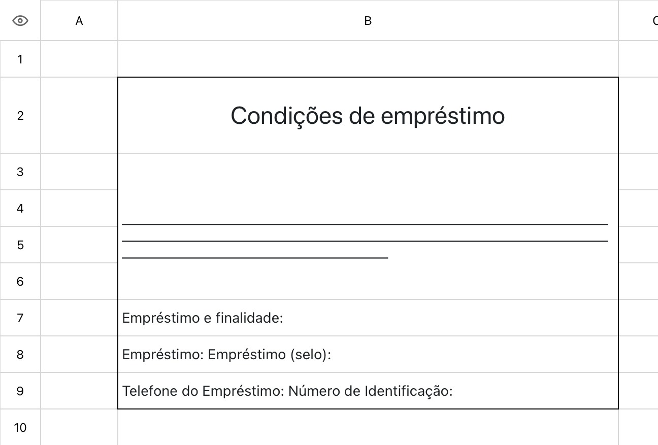 Condições de empréstimo